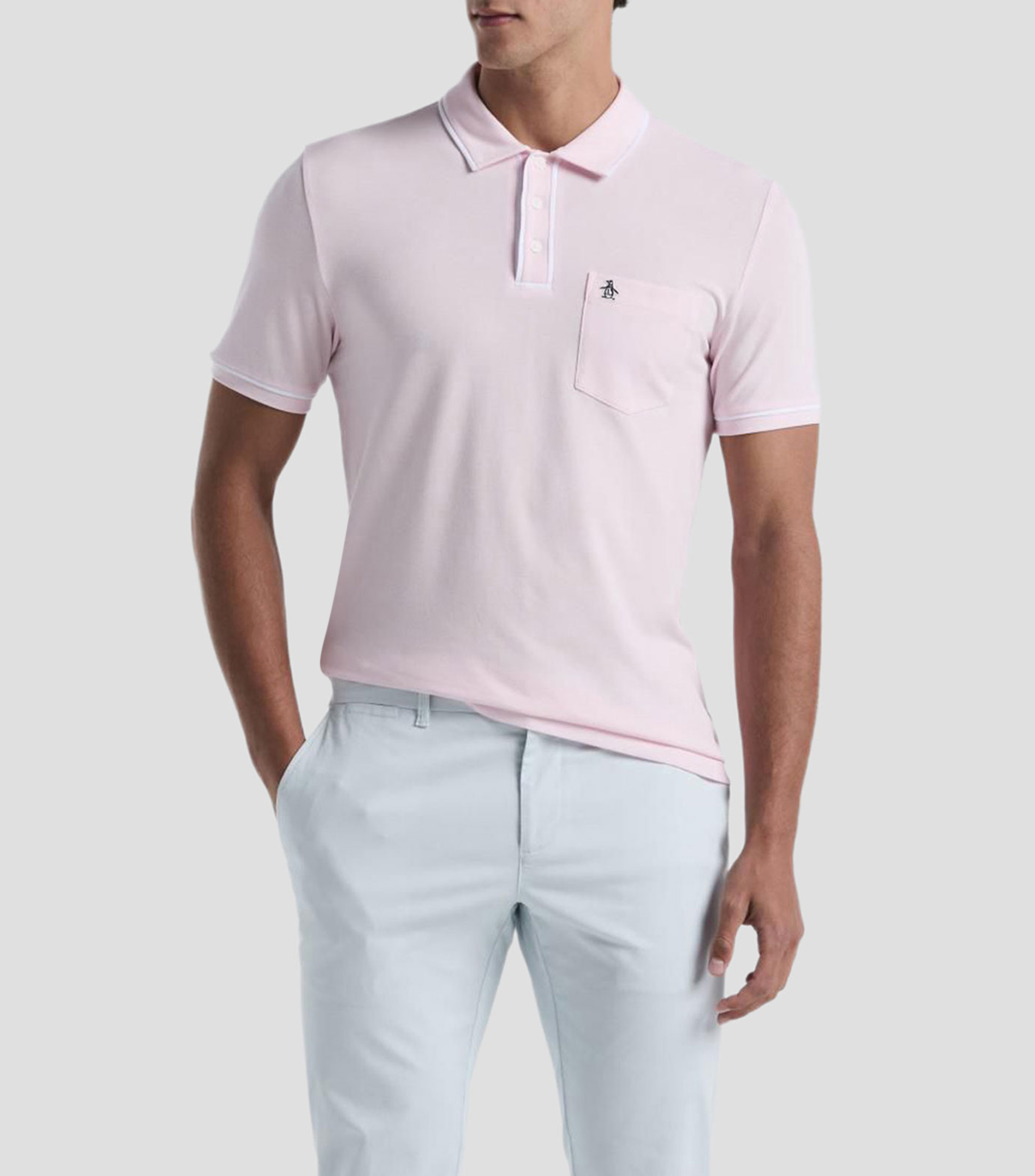 Playera tipo Polo manga corta lisa Hombre